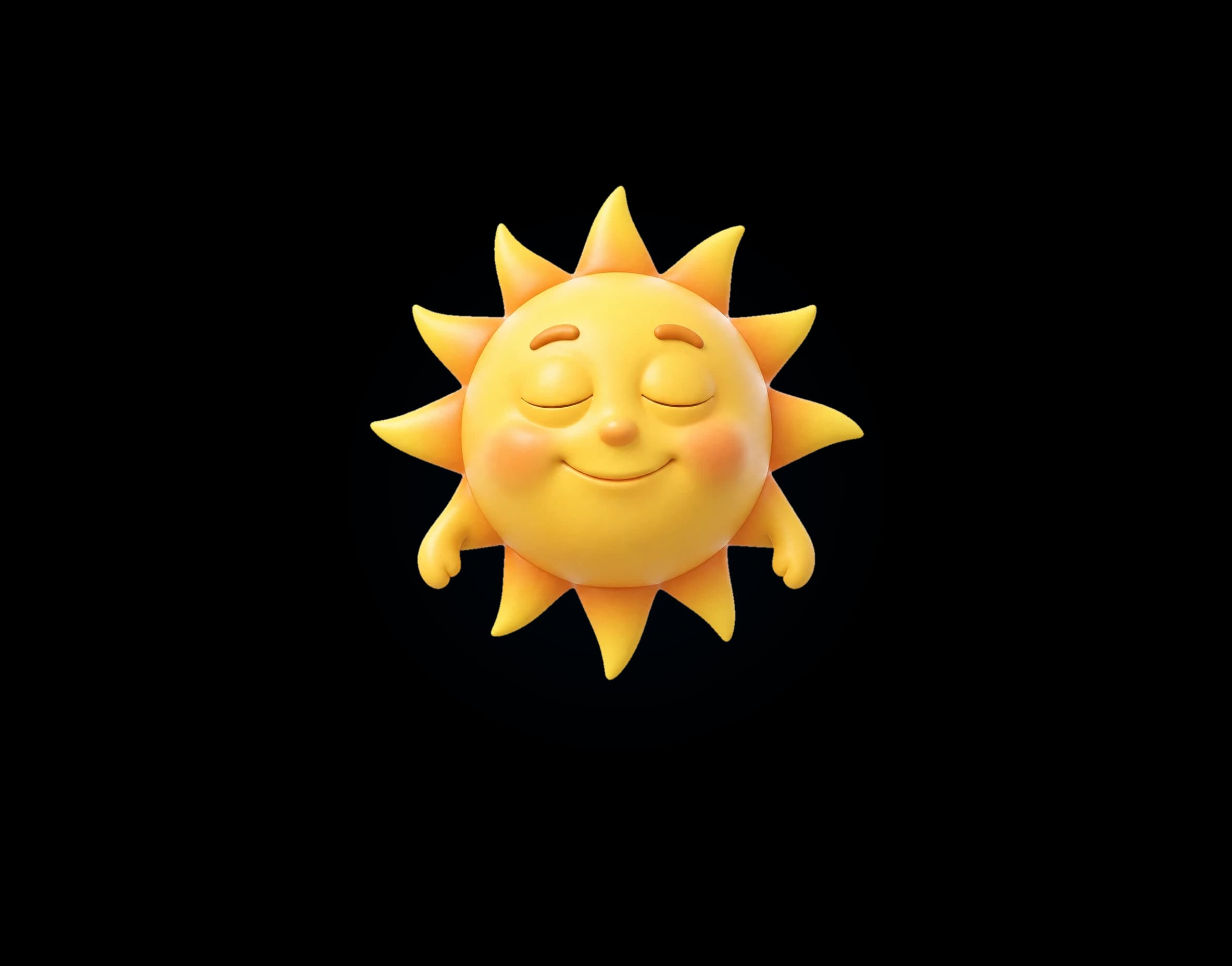 Sunny, calm, eyes closed