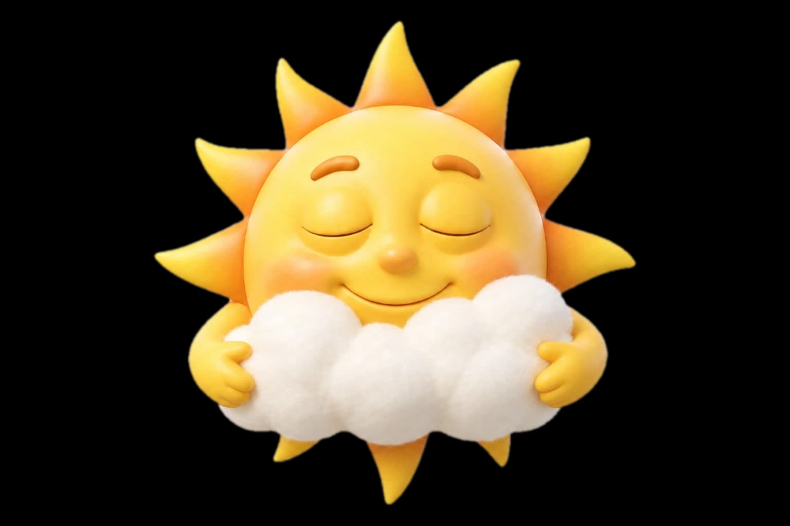 Sunny hugging a cloud